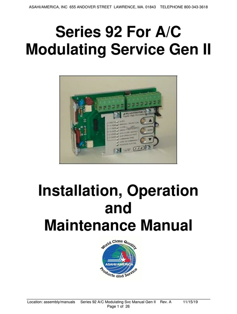 Peaktronics 92 Series Installation, operation and maintenance manual Peaktronics 92 Series Installation, operation and maintenance manual