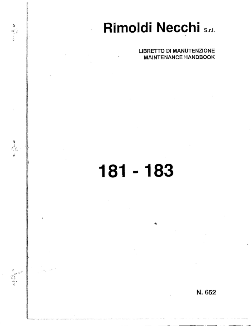 Rimoldi Necchi 181 Maintenance handbook