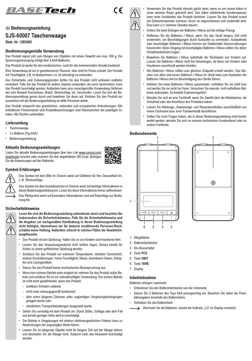 BASETech SJS-60007 User manual