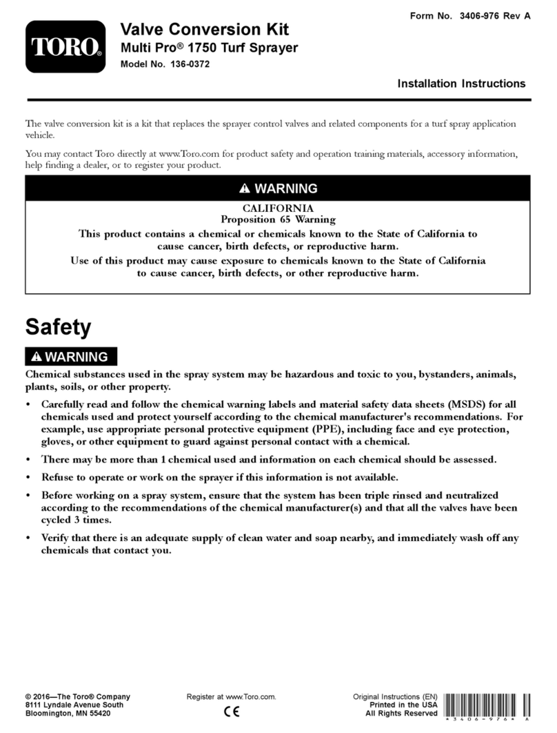 Toro Multi Pro 1750 User manual