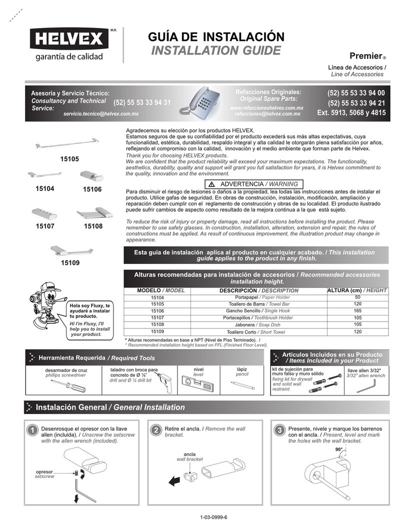 Helvex Premier 15104 User manual
