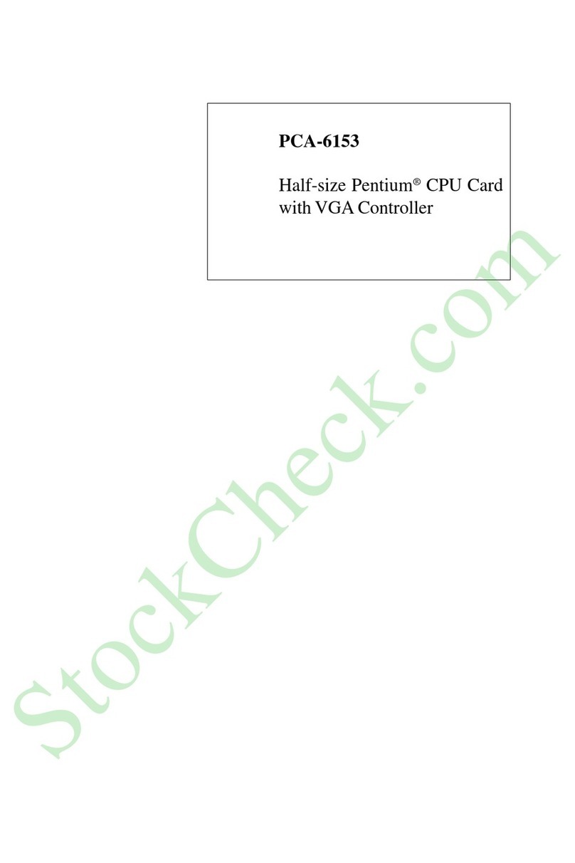 Advantech PCA-6153 User manual