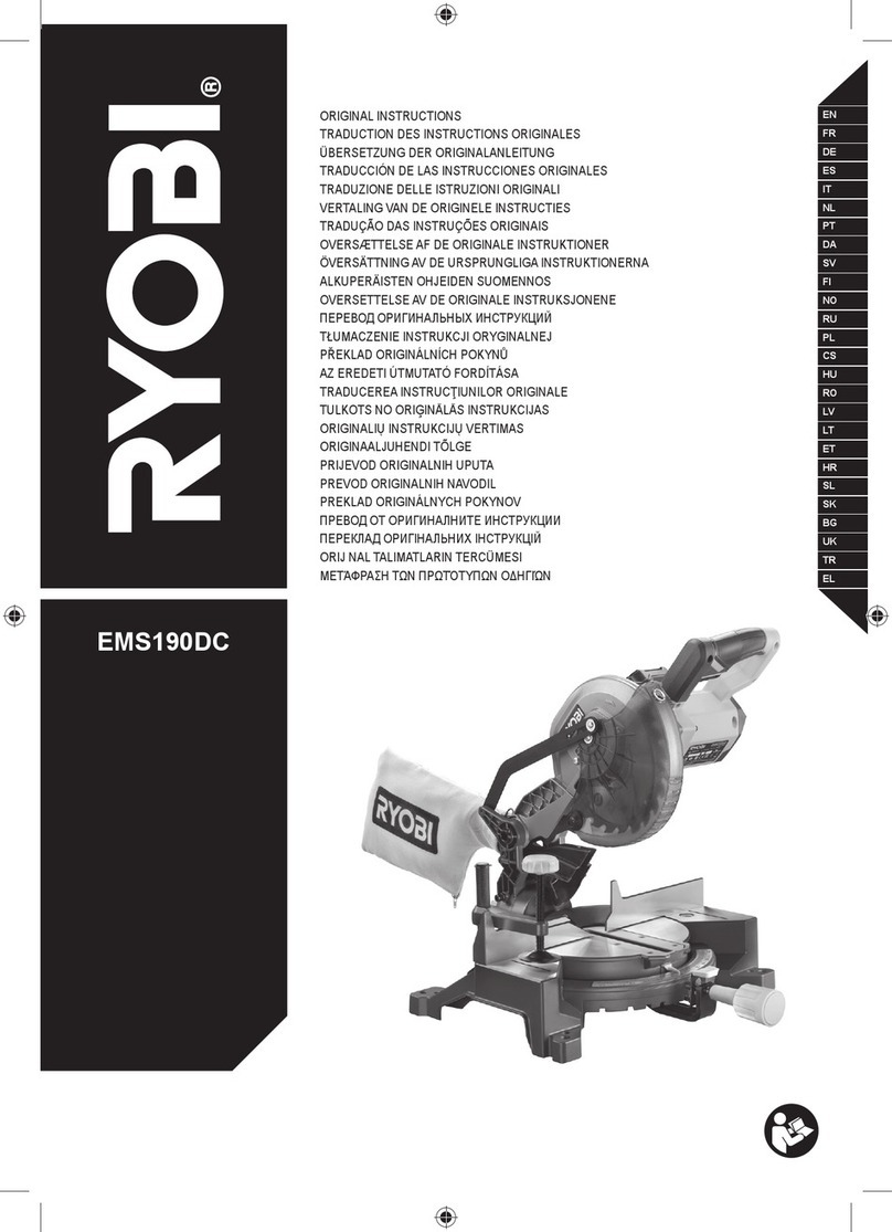 Ryobi EMS190DC Original instructions