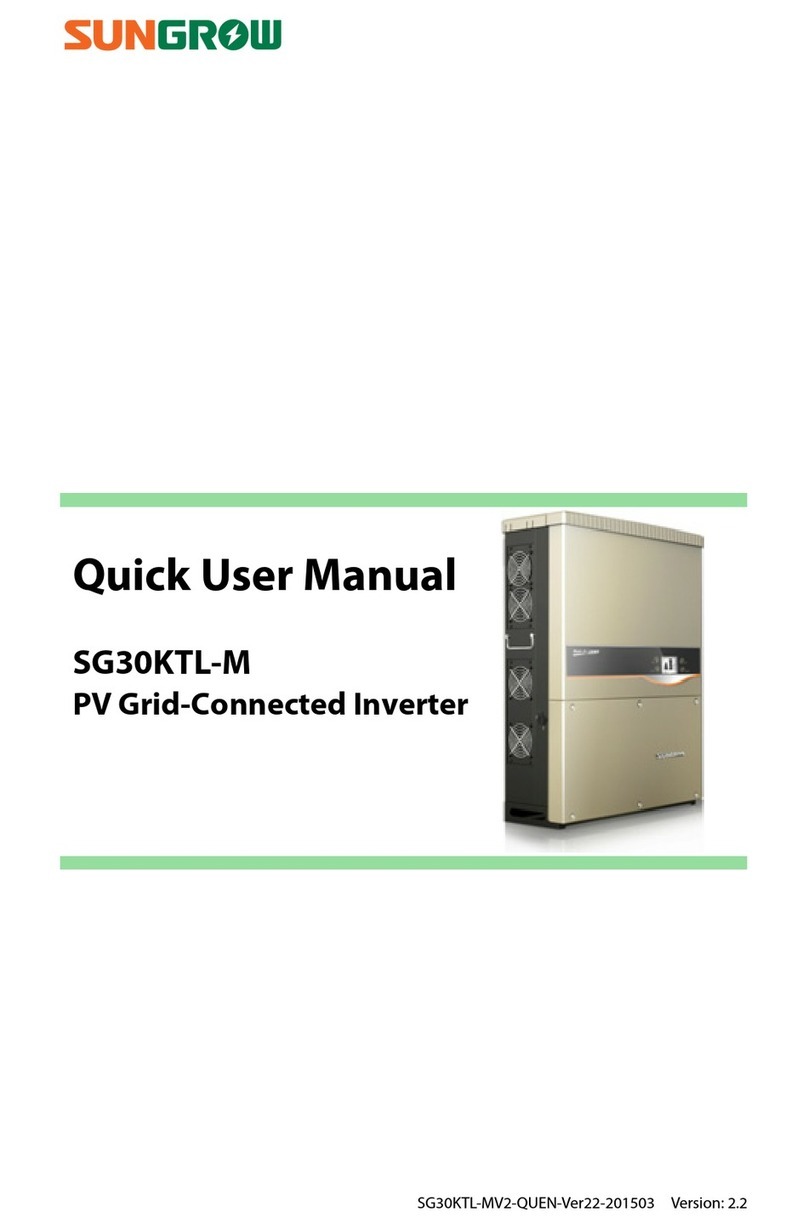 Sungrow SG30KTL-M Owner's manual Sungrow SG30KTL-M Owner's manual