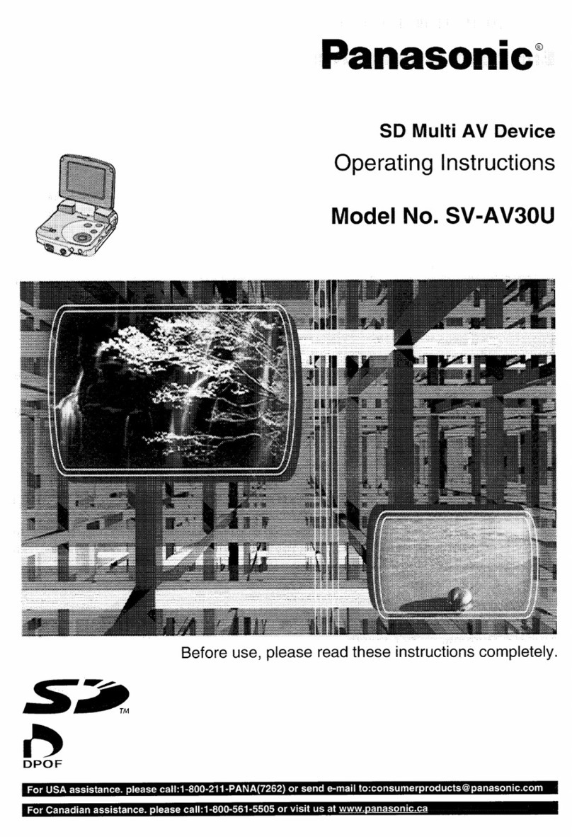 Panasonic SVAV30U - SD MULTI MEDIA TERMI operating instructions