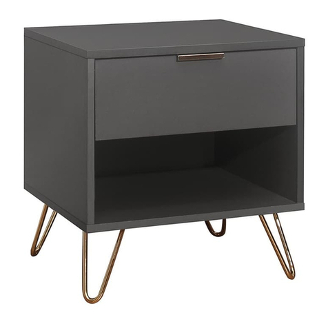 Birlea Arlo 1 Drawer Bedside Assembly instructions