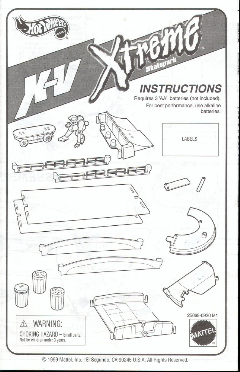 Mattel HotWheels X-V Xtreme Skatepark instructions Mattel HotWheels X-V Xtreme Skatepark instructions