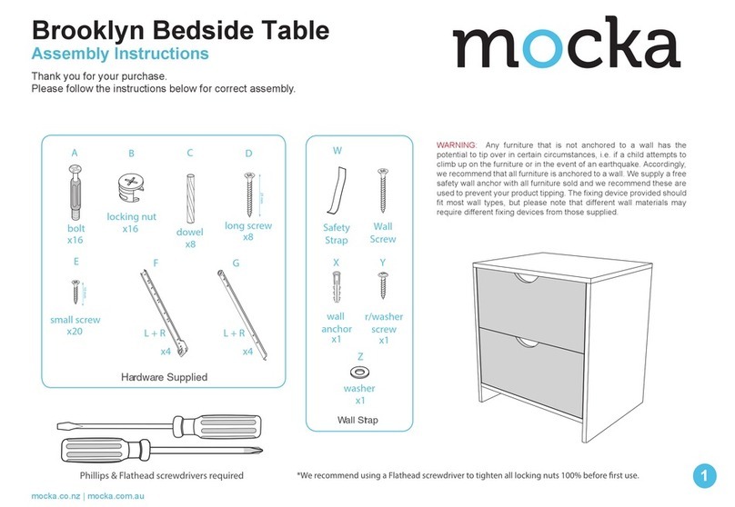 Mocka Brooklyn Bedside Table User manual