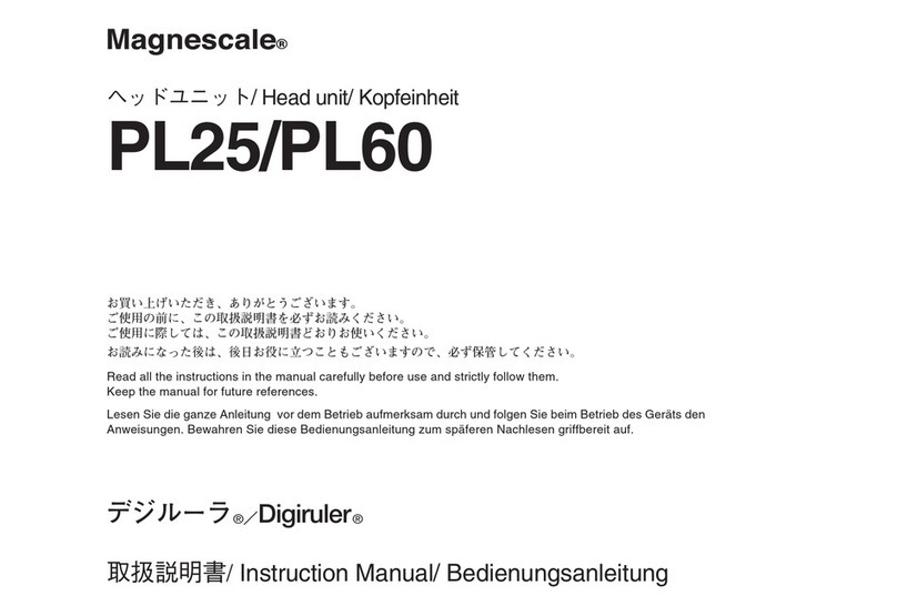 Magnescale PL25 instruction manual Magnescale PL25 instruction manual