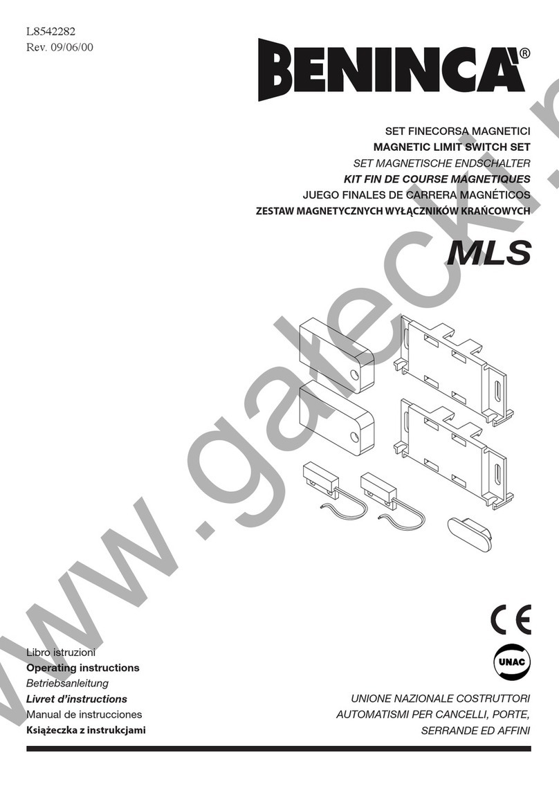 Beninca MLS operating instructions