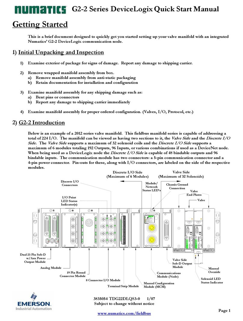 Emerson Numatics DeviceLogix G2-2 Series Instruction manual