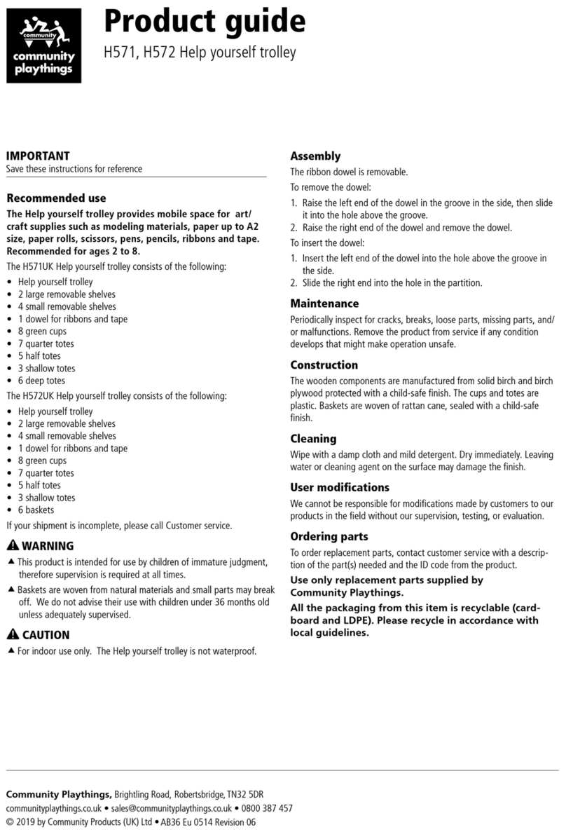 Community Playthings H571 Product guide