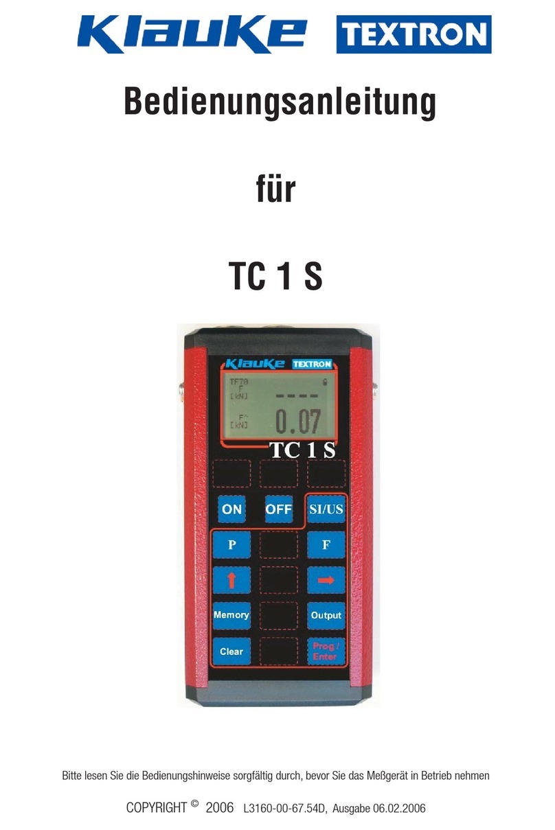 Klauke TEXTRON TC1S operating instructions