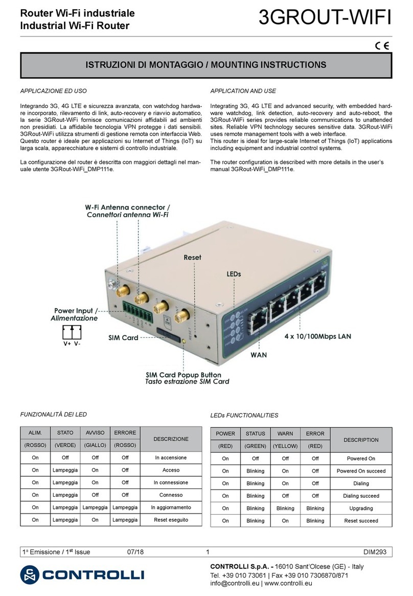 Controlli 3GROUT-WIFI User manual