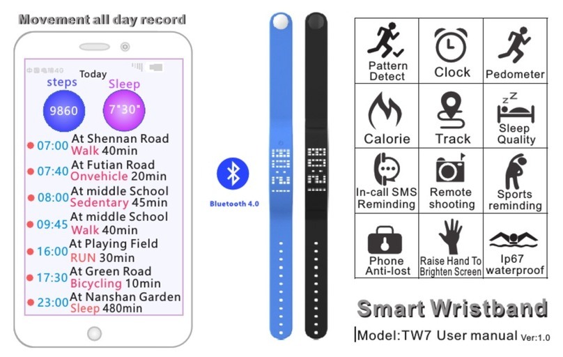 SMART BRACELET TW7 user manual