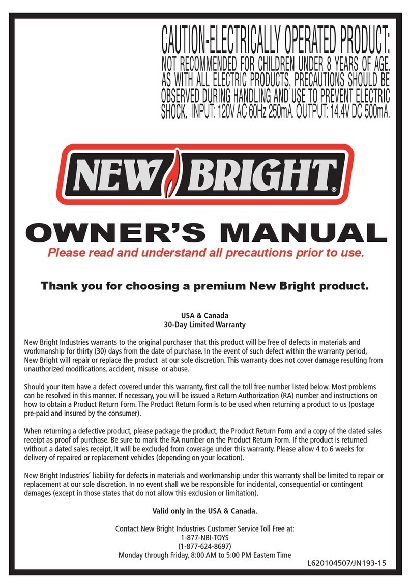 New Bright 81410 owner's manual