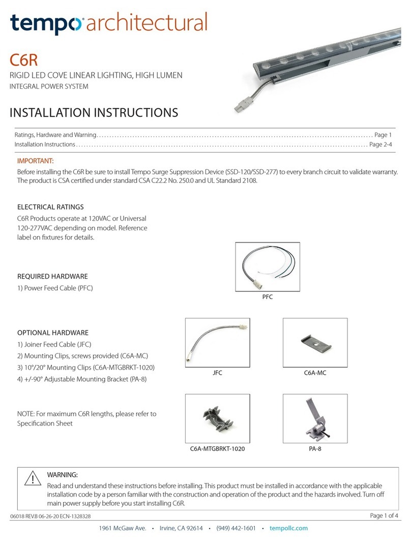 Tempo Architectural C6R installation instructions