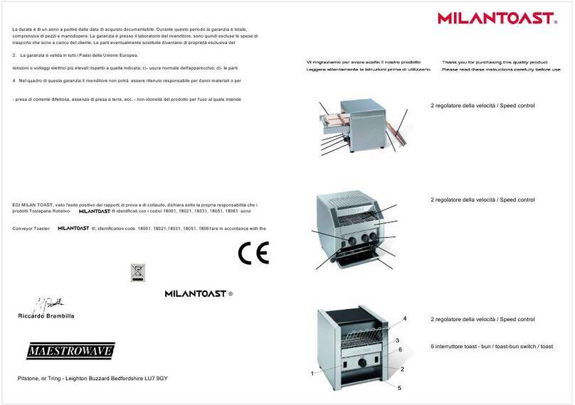 Milantoast 18001 Instructions for use