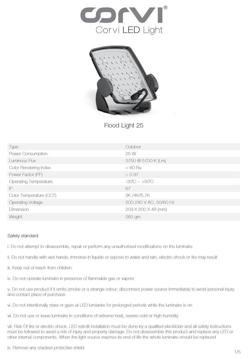 Corvi Flood Light 25 instruction sheet