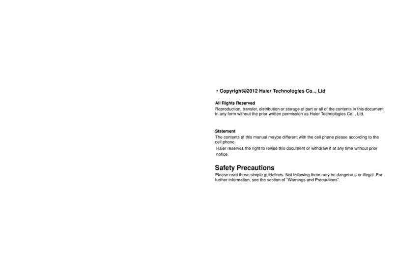 Haier SG71204HC-C380 User manual Haier SG71204HC-C380 User manual