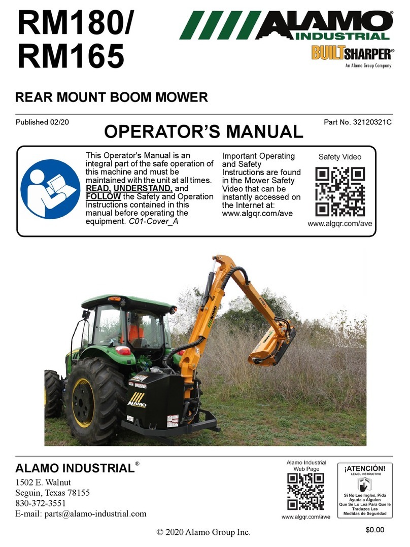 Alamo RM180 Operator's manual