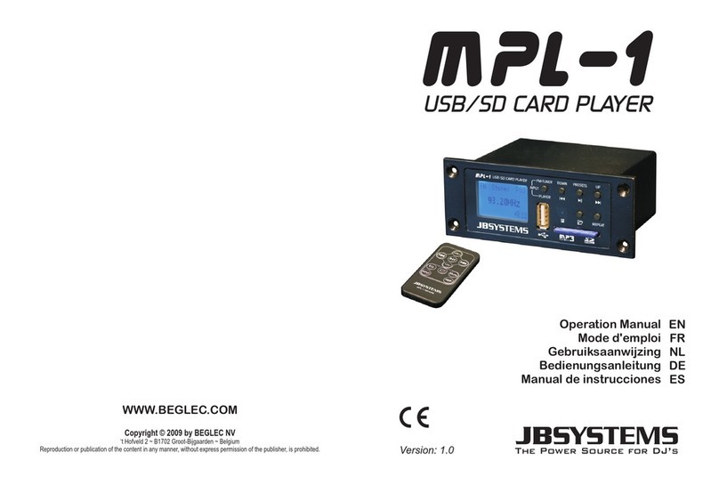 JB Systems MPL-1 User manual