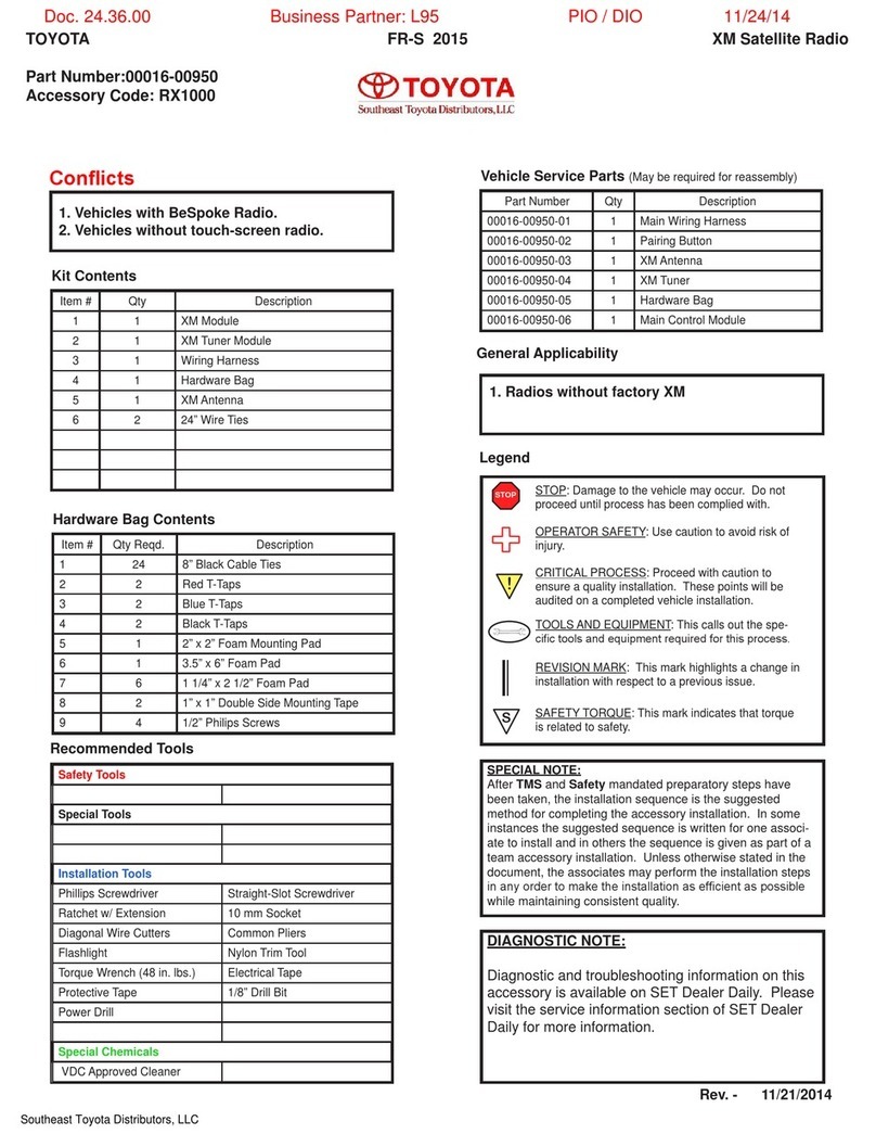 Toyota 00016-00950 installation instructions