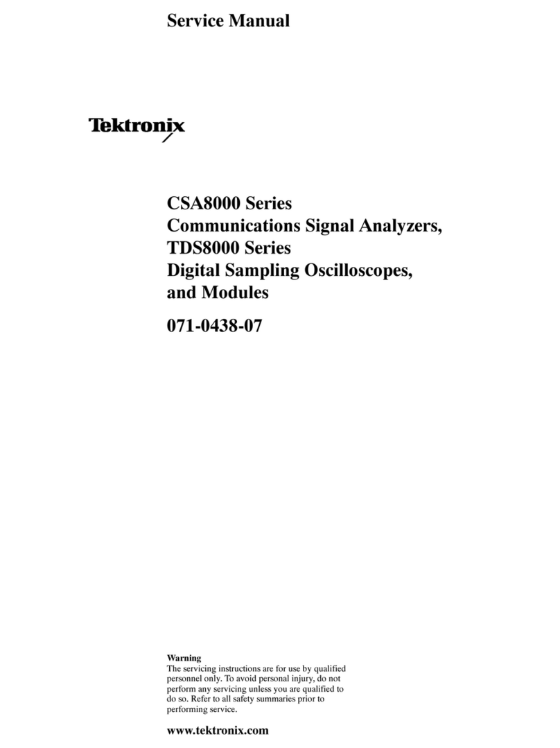 Tektronix CSA8000 Series User manual