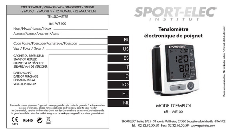 SPORT ELEC WE100 manual
