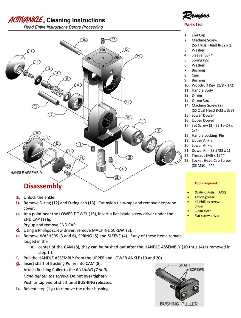 Rampro Activankle Cleaning instructions