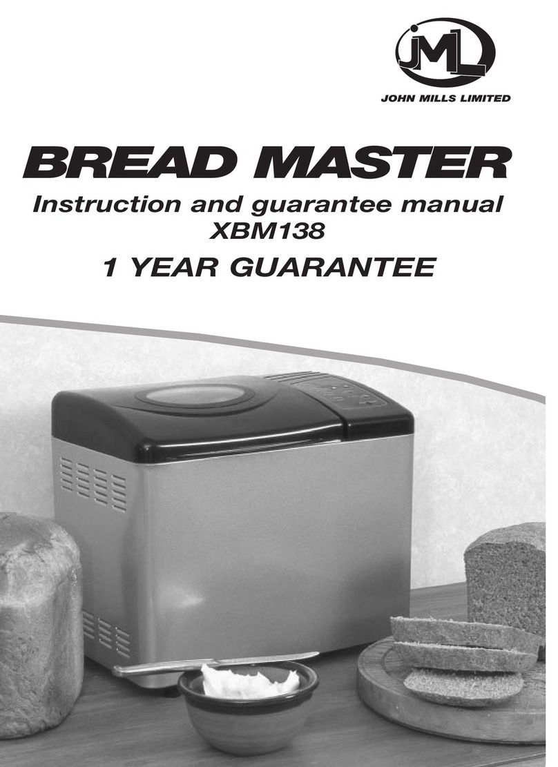 John Mills BREAD MASTER Instruction and guarantee manual