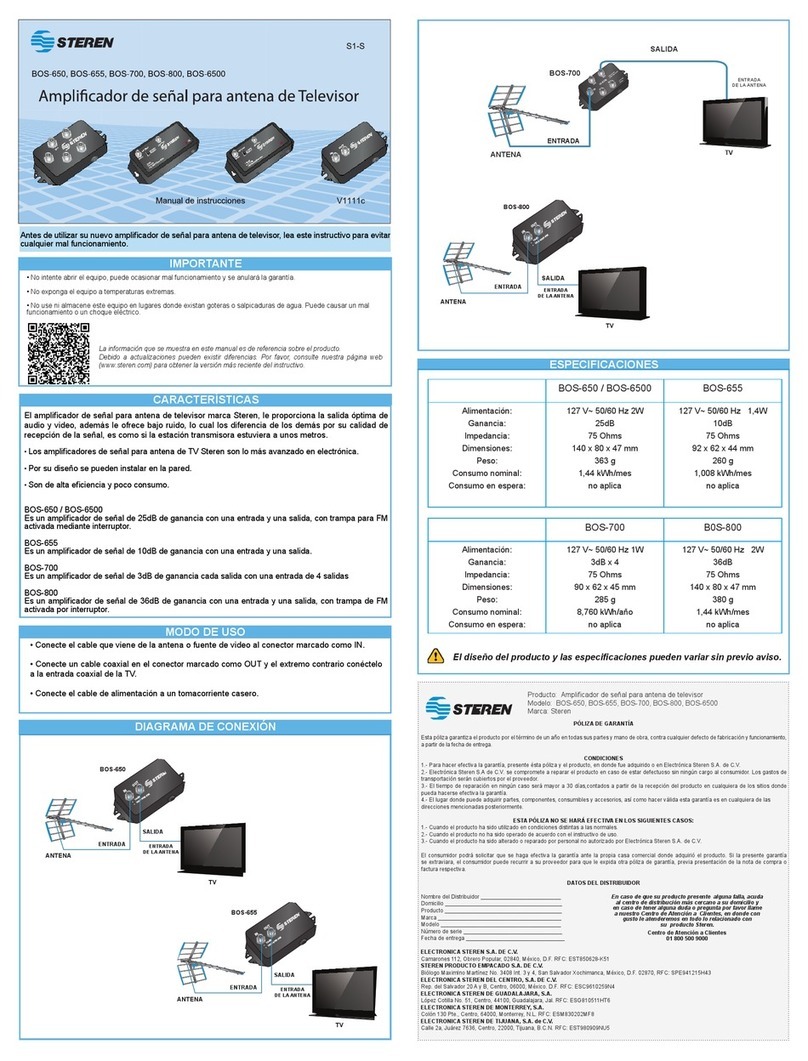 Steren BOS-650 instruction manual