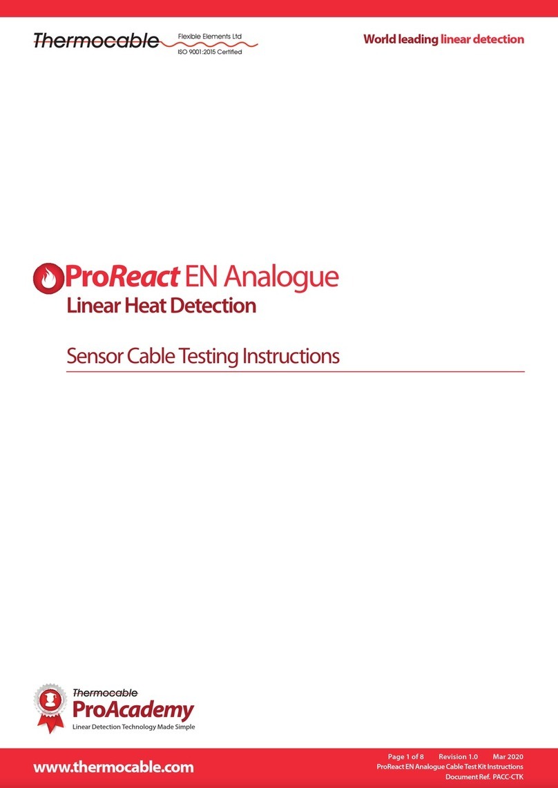 Thermocable ProReact EN Analogue TESTING INSTRUCTIONS