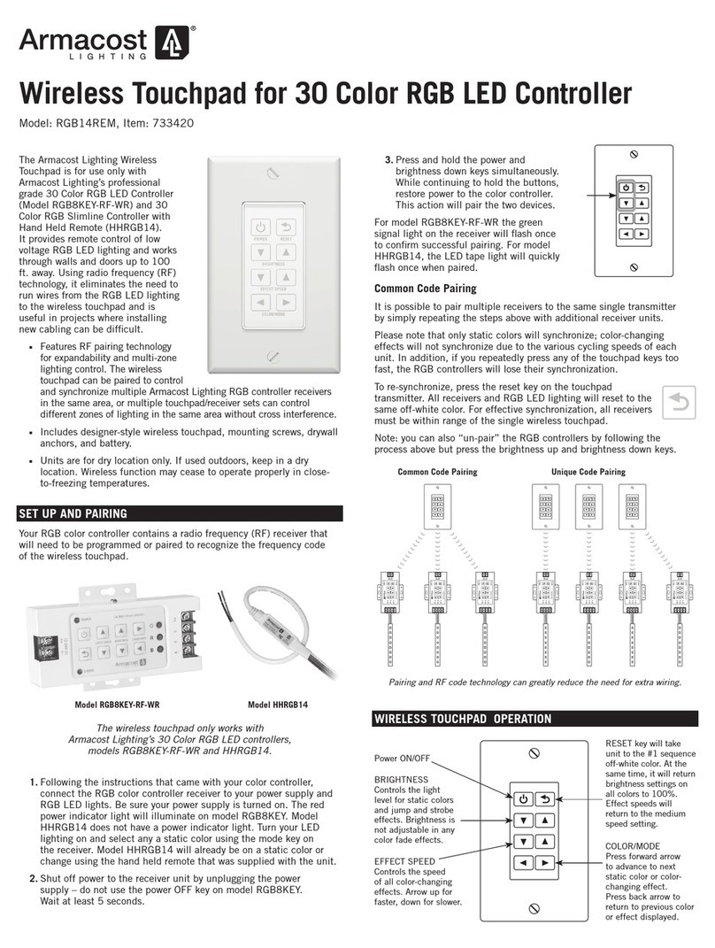 Armacost Lighting RGB14REM User manual