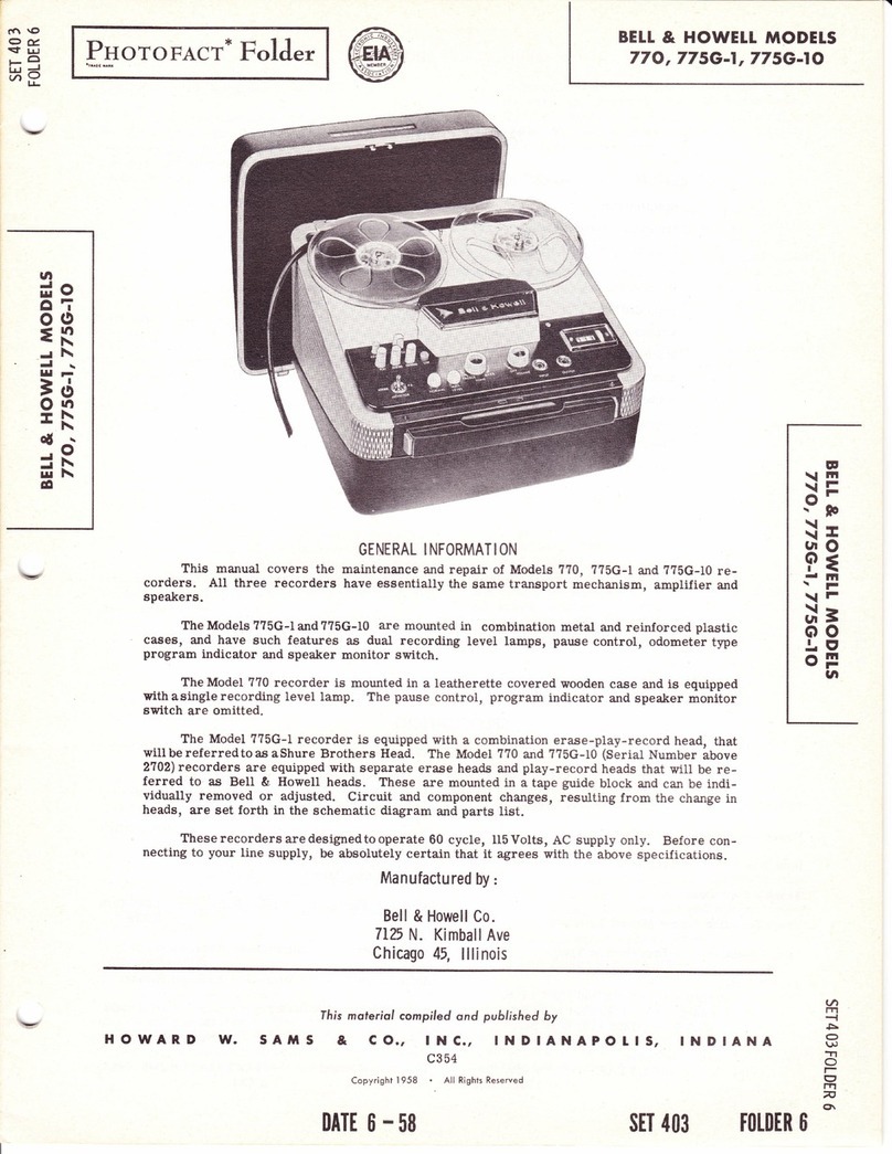 Bell and Howell 770 manual