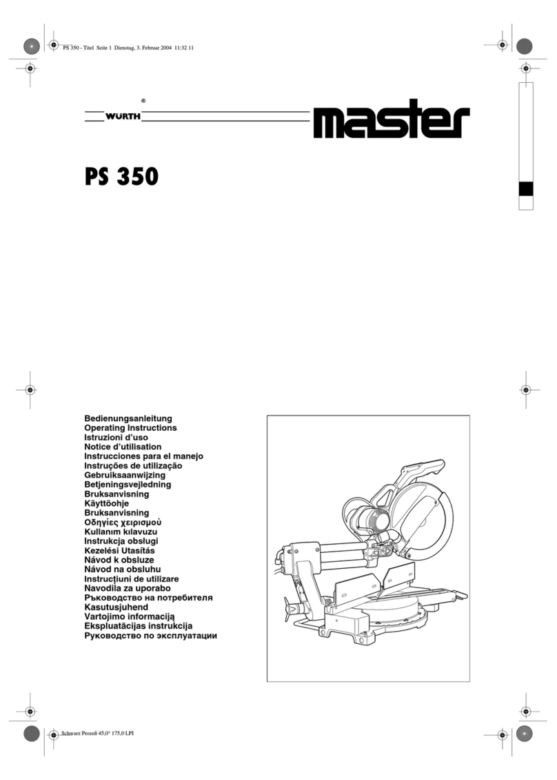 Würth Master PS 350 operating instructions