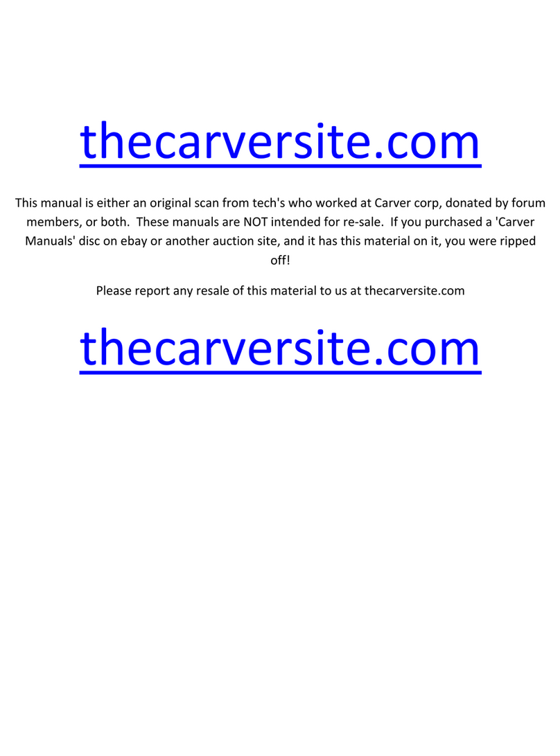 Carver C-1000A owner's manual
