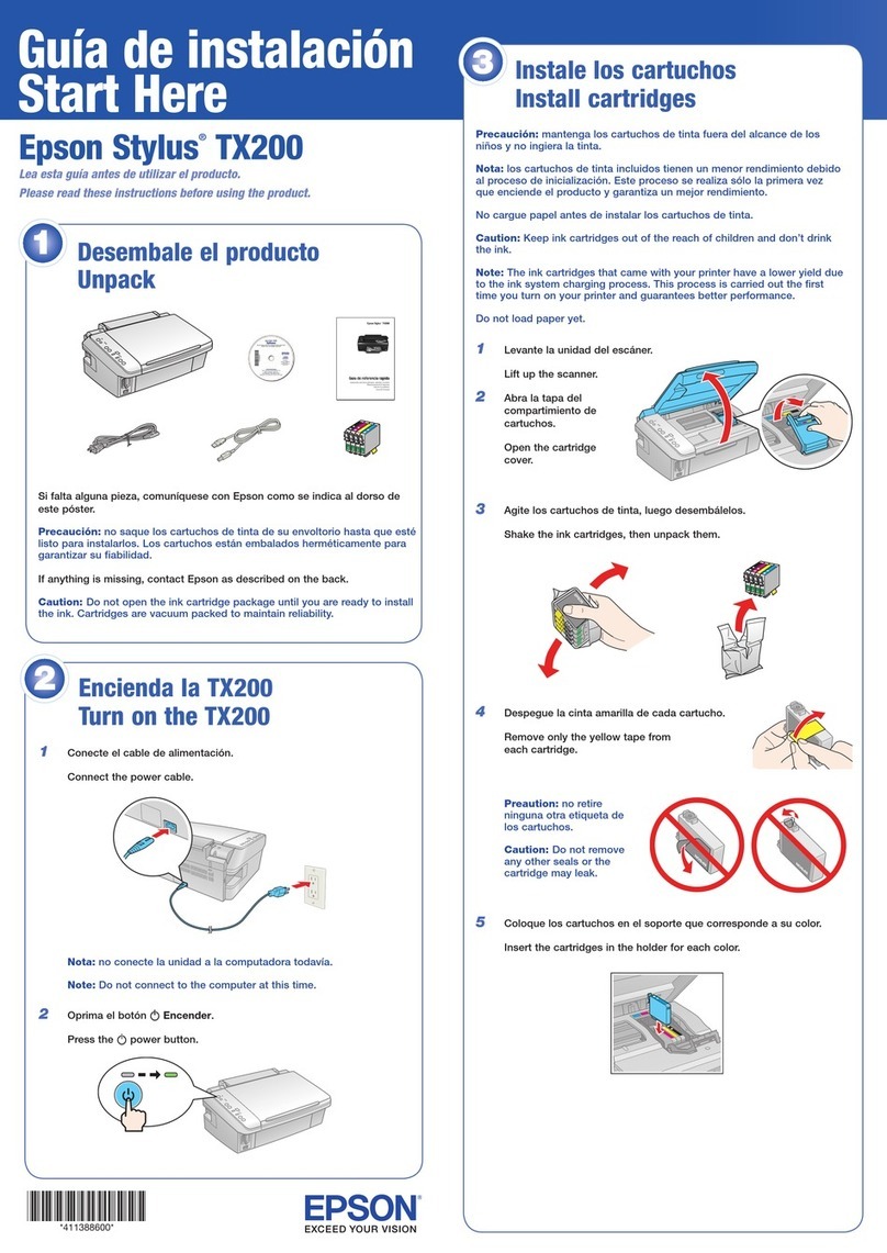 Epson Stylus TX200 series Instruction Manual