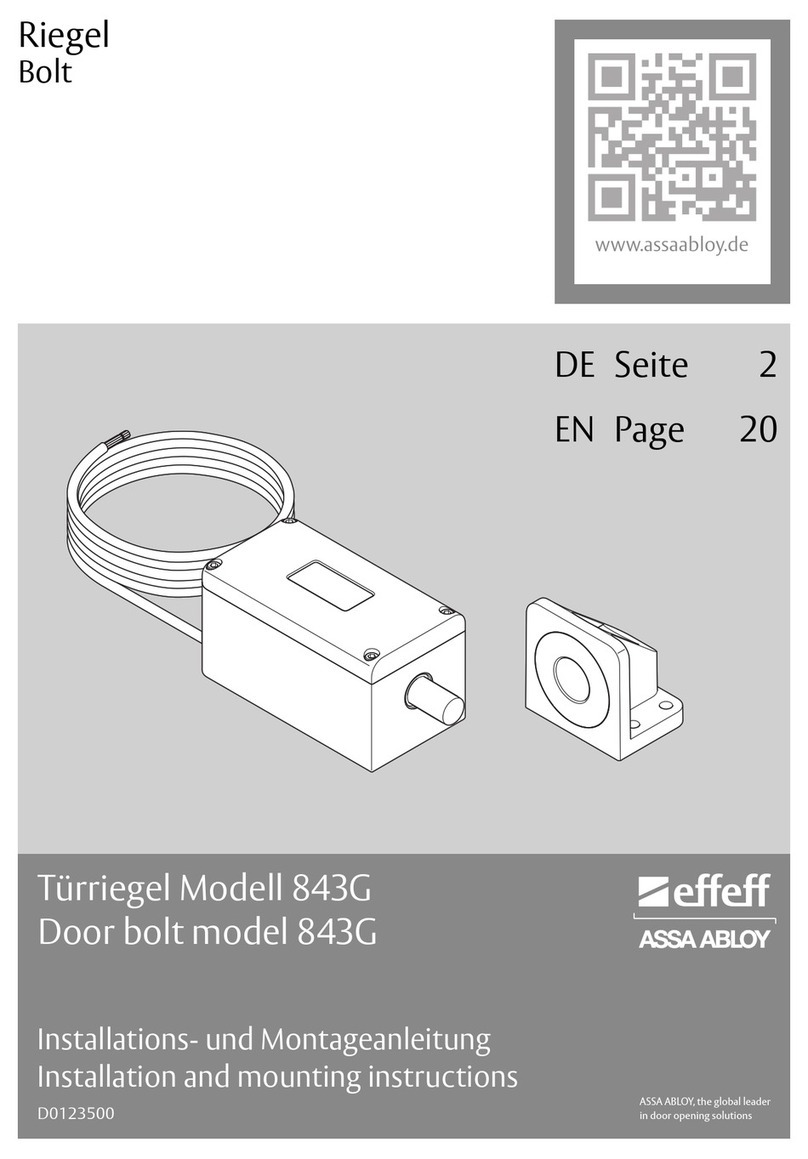 Assa Abloy Effeff 843G User manual