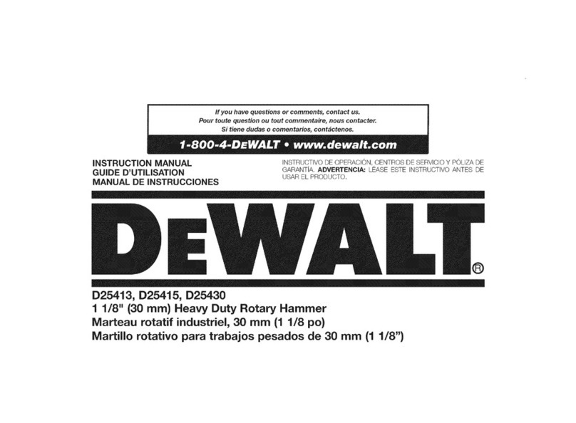 DeWalt D25413 User manual DeWalt D25413 User manual