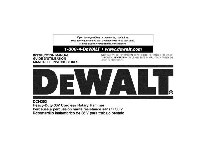 DeWalt DCH363 User manual