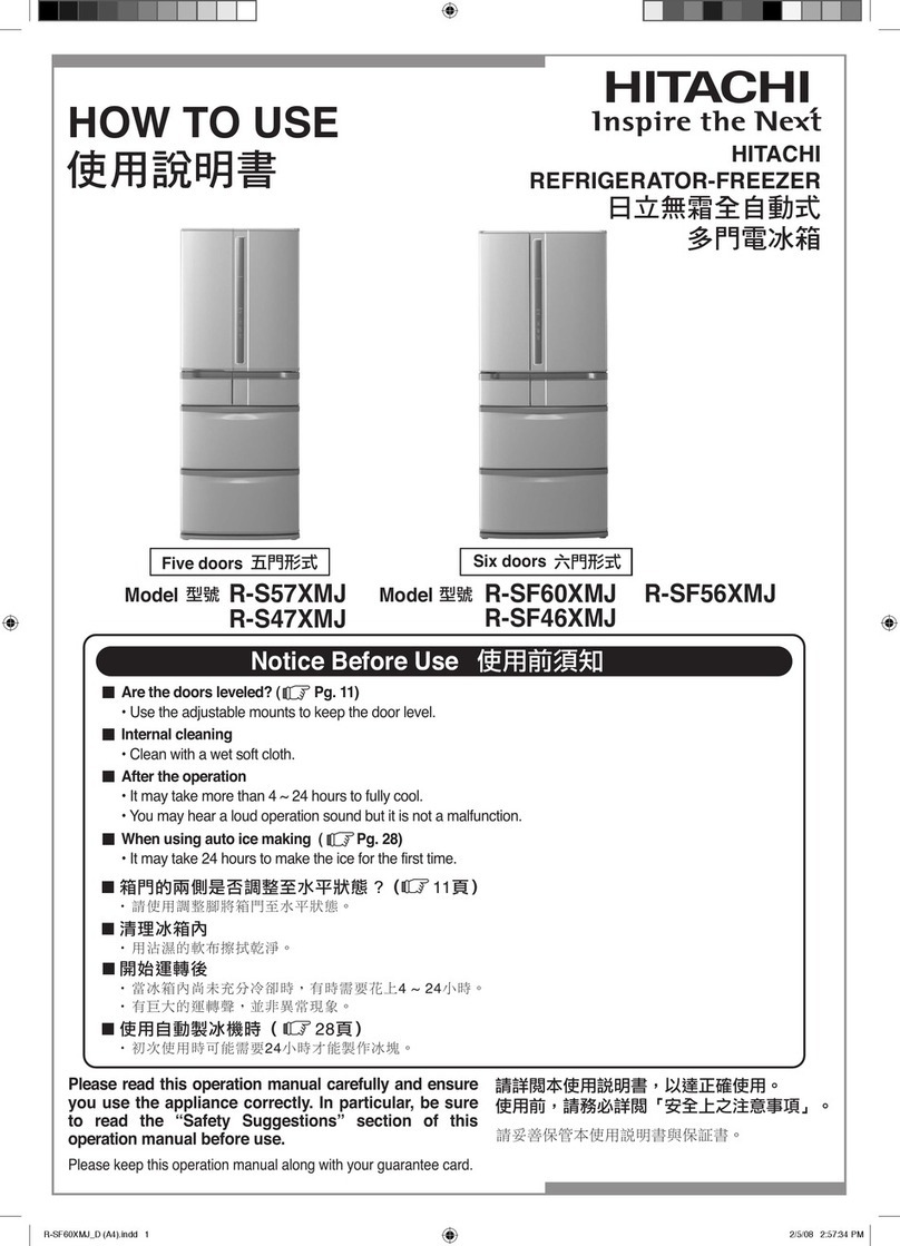Hitachi R-S57XMJ Operating instructions