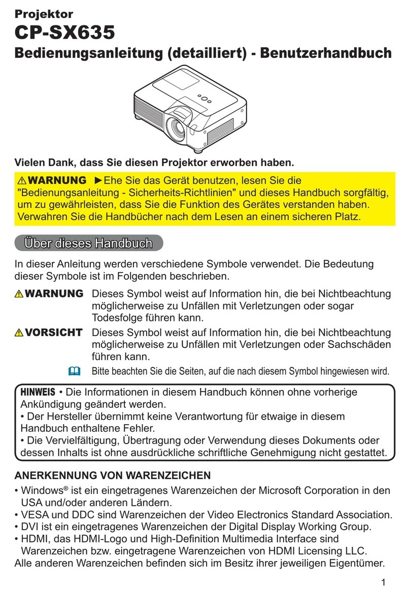 Hitachi CP-SX635 - SXGA+ LCD Projector Technical Document