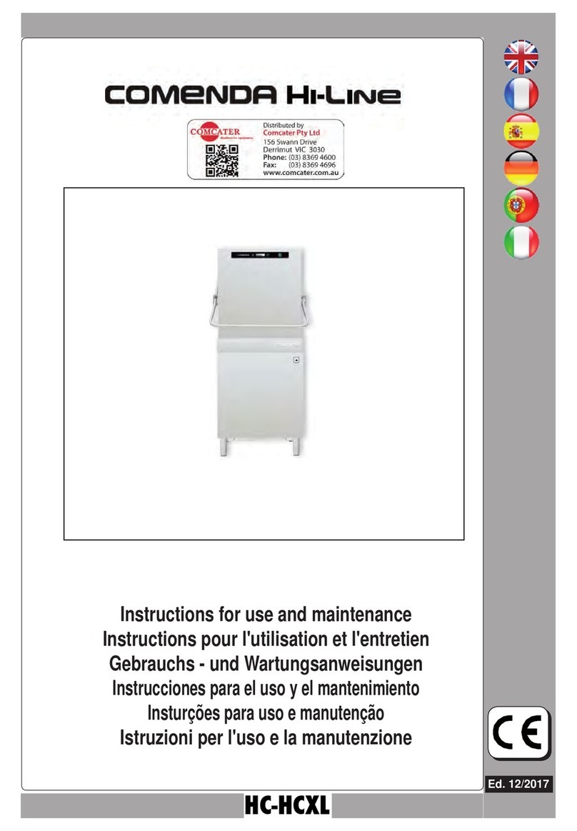Comcater COMENDA Hi-Line HC Series Instructions for use and maintenance