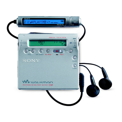 Sony Walkman MZ-R900 operating instructions