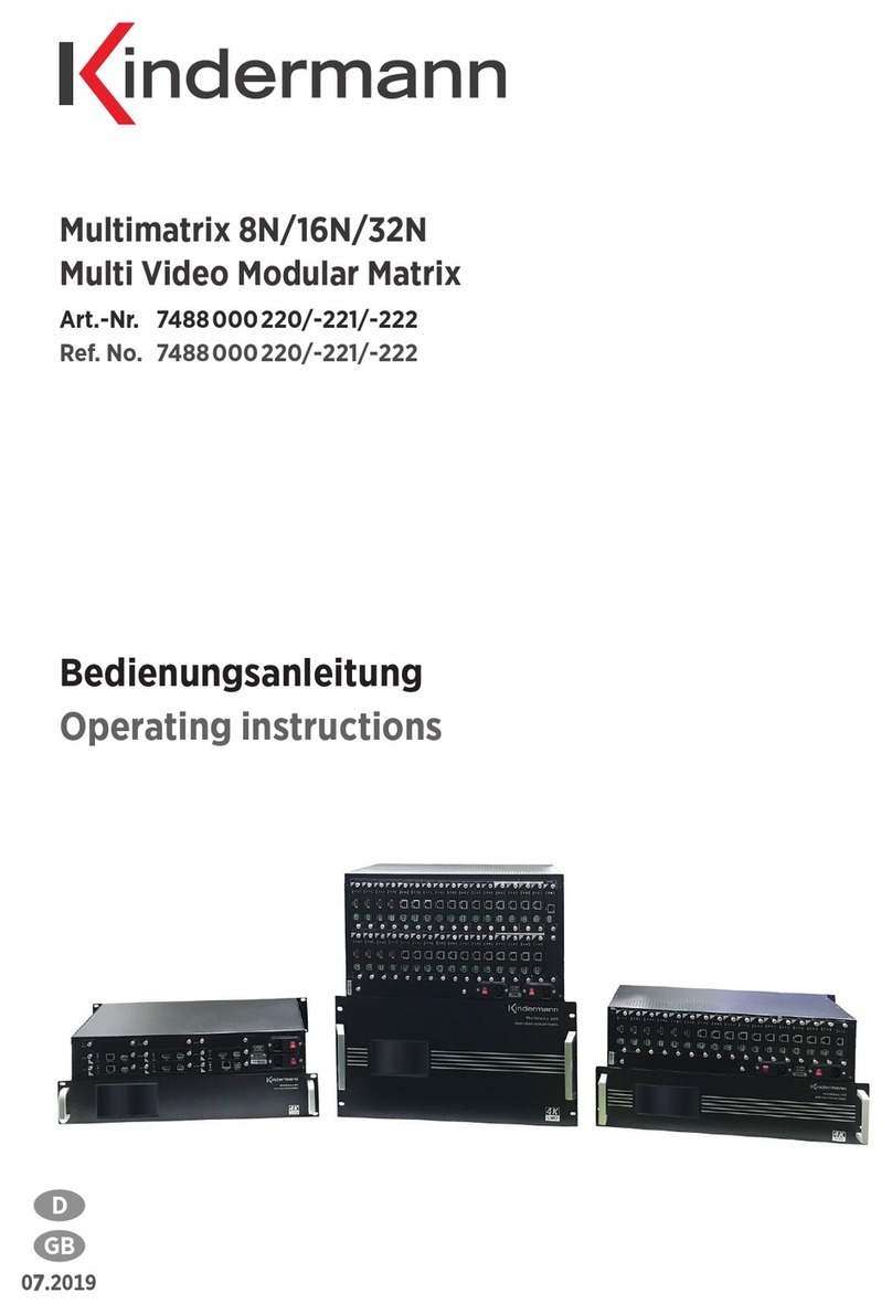 Kindermann Multimatrix 8N operating instructions