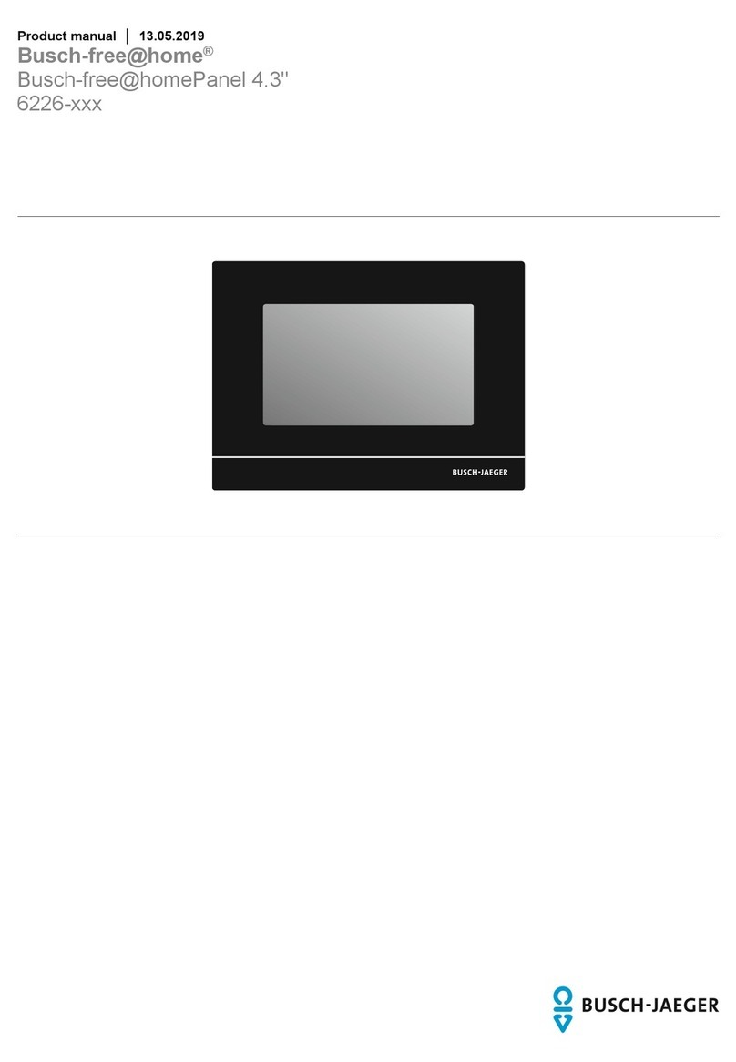 Busch-Jaeger Busch-free@homePanel 4.3 inch User manual