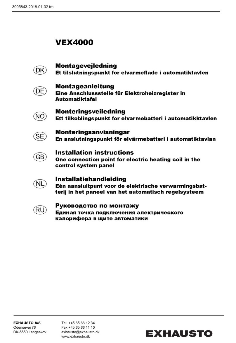 Exhausto VEX4000 installation instructions