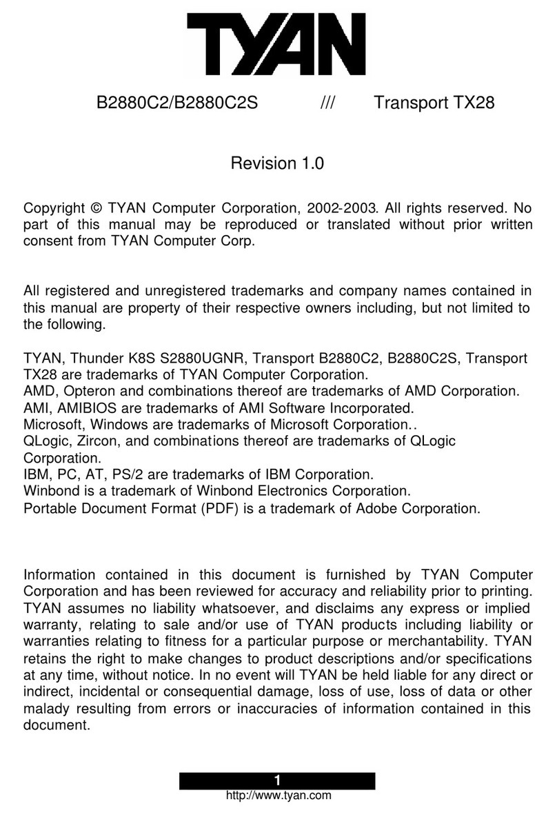 TYAN Transport TX28 User manual