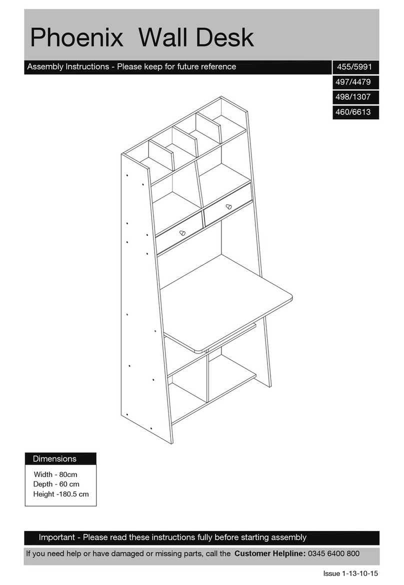 Argos Home Phoenix Wall Desk 455/5991 Datasheet Argos Home Phoenix Wall Desk 455/5991 Datasheet